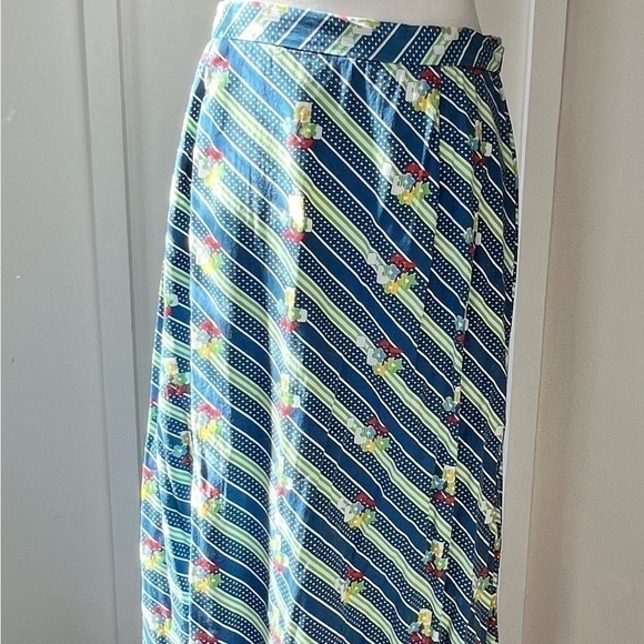 Vintage Sears Women’s 16 Boho Cottage Core Button Down Long Skirt Floral 70s USA - Picture 7 of 8